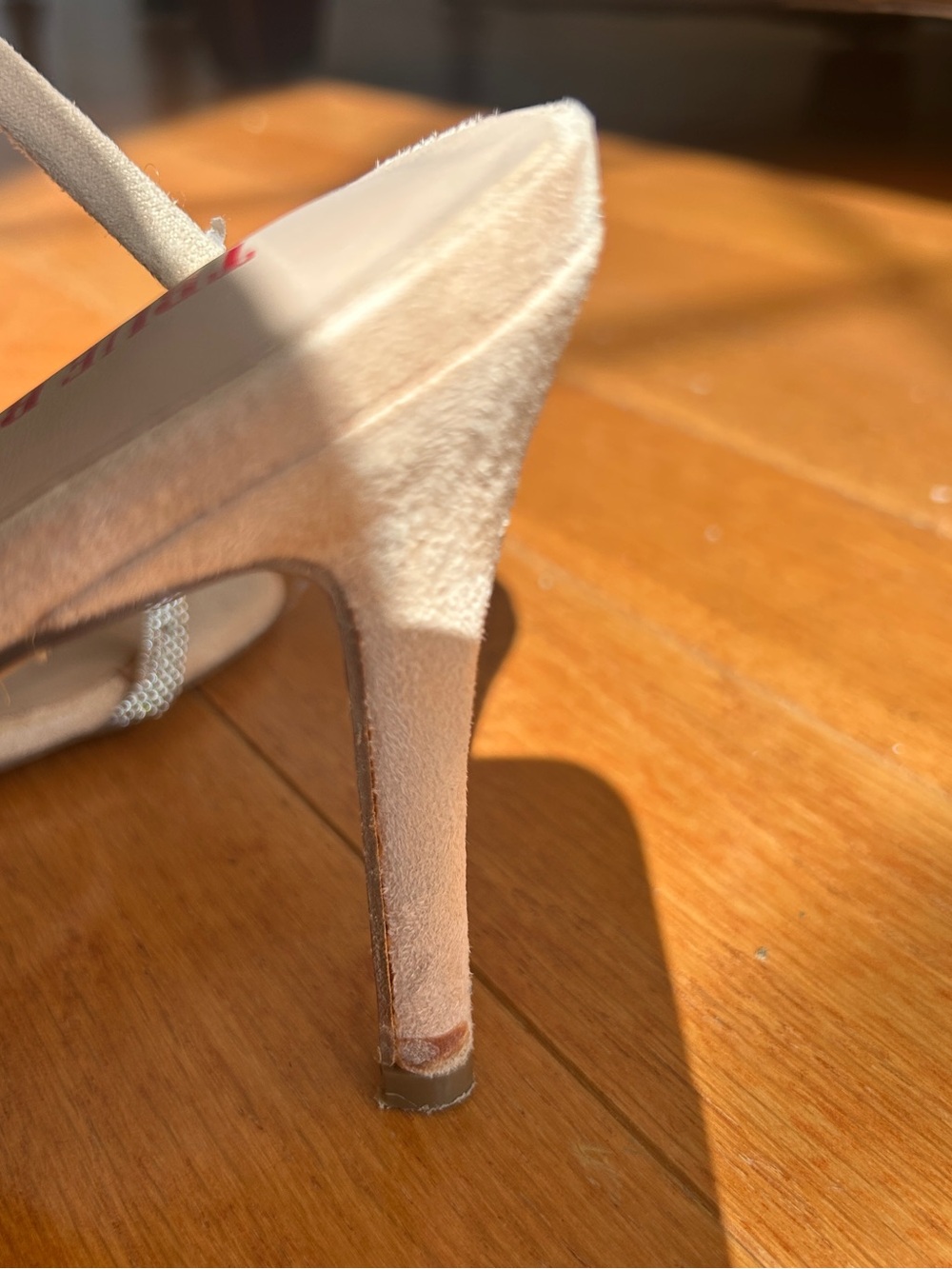 Rhinestone embellished silver evening heels for women - Picture 7 of 8